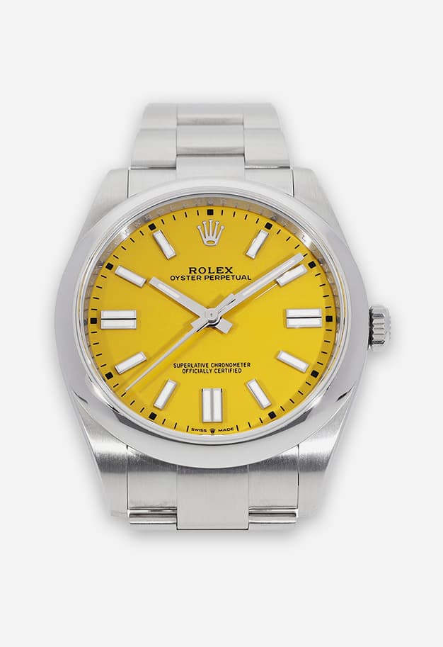 Rolex Oyster Perpetual 41 mm Gelb 124300